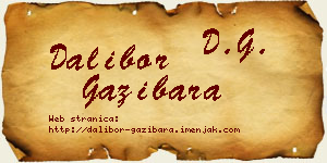 Dalibor Gazibara vizit kartica